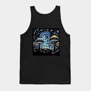 Starry Night Magic Mushroom Tank Top
